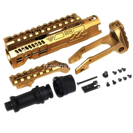 5KU Carabine Conversion Kit Type-B avec M1913 Rail Crosse Adaptateur Convient pour Action Army AAP-01 Série GBB Pistolet Airsoft