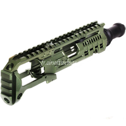 5KU Carabine Conversion Kit Type-B avec M1913 Rail Crosse Adaptateur Convient pour Action Army AAP-01 Série GBB Pistolet Airsoft