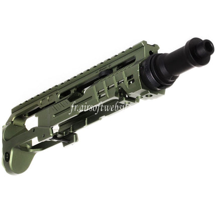 5KU Carabine Conversion Kit Type-B avec M1913 Rail Crosse Adaptateur Convient pour Action Army AAP-01 Série GBB Pistolet Airsoft