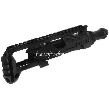 5KU Carabine Conversion Kit Type-C avec M1913 Rail Crosse Adaptateur Convient pour Action Army AAP-01 Série GBB Pistolet Airsoft