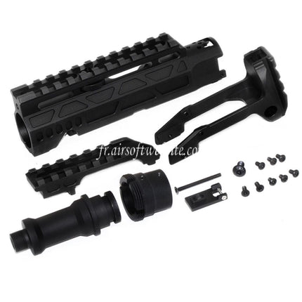 5KU Carabine Conversion Kit Type-C avec M1913 Rail Crosse Adaptateur Convient pour Action Army AAP-01 Série GBB Pistolet Airsoft