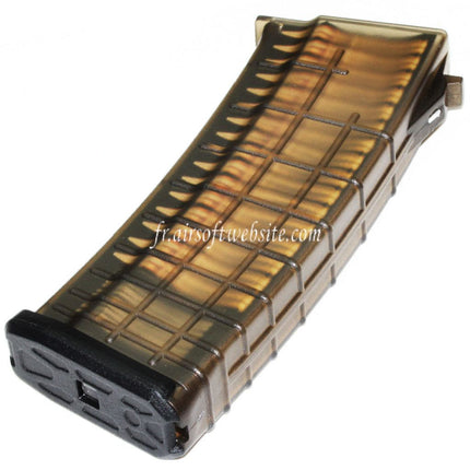 CYMA 170 Billes Mip-Cap Bulgarian Waffle Chargeur Convient pour AK Série AEG Fusil Airsoft Translucide Brun
