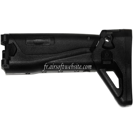 CYMA 5-Positions Rétractable Side Pliable Crosse Convient pour CYMA Platinum Edition CM103 AK Alfa AEG Fusil Airsoft Noir