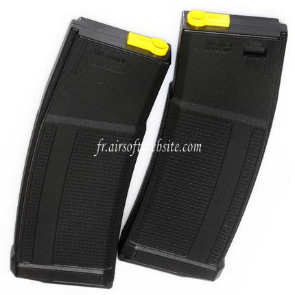 CYMA 6 Pièces Pack EMG Daniel Defense 230 Billes Polymère Mid-Cap Chargeur Convient pour M4 M16 Série AEG Fusil Airsoft Noir