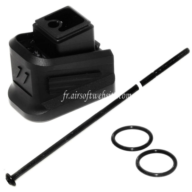 5KU CNC Aluminum Chargeur Extension Pad Convient pour Tokyo Marui G17 G18C G-Série GBB Pistolet Chargeur