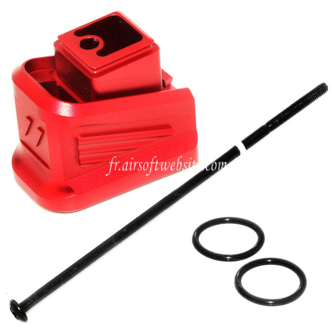 5KU CNC Aluminum Chargeur Extension Pad Convient pour Tokyo Marui G17 G18C G-Série GBB Pistolet Chargeur