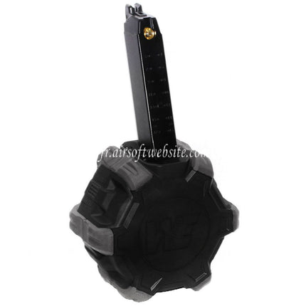 WE (WE-TECH) 350 Billes Gaz Chargeur Tambour Convient pour G17 G18C G-Série GBB Pistolet Airsoft