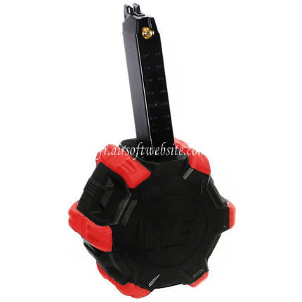 WE (WE-TECH) 350 Billes Gaz Chargeur Tambour Convient pour G17 G18C G-Série GBB Pistolet Airsoft