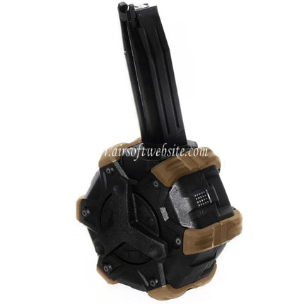 WE (WE-TECH) 350 Billes Gaz Chargeur Tambour Convient pour Hi-Capa GBB Pistolet Airsoft
