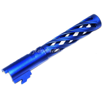 5KU 5 Pouces 123/127mm CNC Tornade Spirale Hollow Canon Extérieur +11mm CW sens horaire Convient pour Armorer Works AW WE-TECH Tokyo Marui Hi-Capa 5.1 GBB Pistolet Airsoft