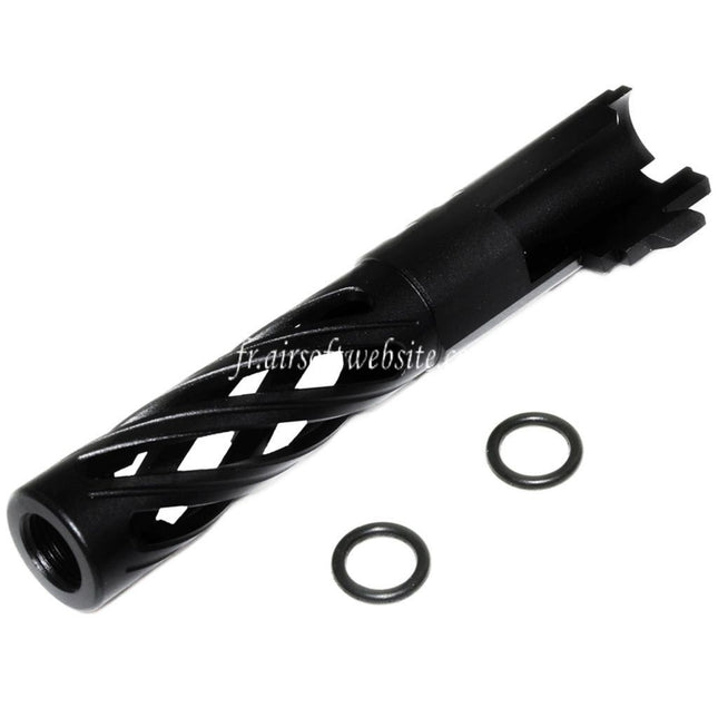 5KU 4.3 Pouces 106mm/110mm CNC Tornade Spirale Hollow Canon Extérieur +11mm CW Convient pour Tokyo Marui Hi-Capa 4.3 GBB Pistolet Airsoft