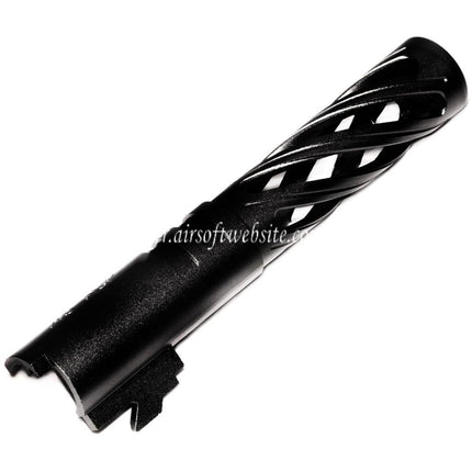 5KU 4.3 Pouces 106mm/110mm CNC Tornade Spirale Hollow Canon Extérieur +11mm CW Convient pour Tokyo Marui Hi-Capa 4.3 GBB Pistolet Airsoft