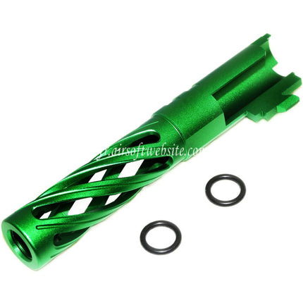 5KU 4.3 Pouces 106mm/110mm CNC Tornade Spirale Hollow Canon Extérieur +11mm CW Convient pour Tokyo Marui Hi-Capa 4.3 GBB Pistolet Airsoft
