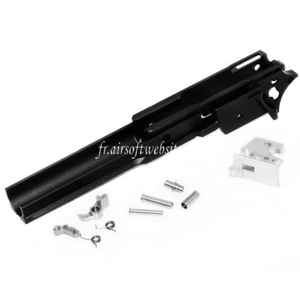 5KU CNC Aluminum Milieu Châssis Sous les rails Version Type-2 Convient pour Tokyo Marui Hi-Capa Série GBB Pistolet Airsoft