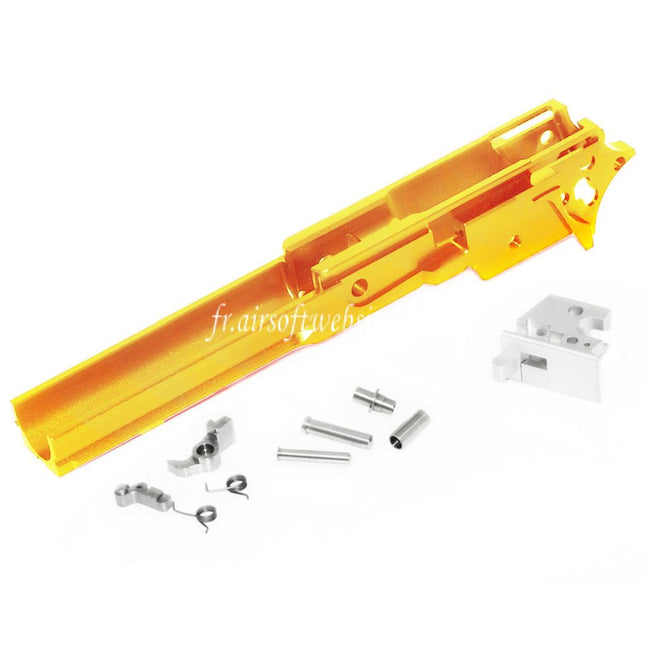 5KU CNC Aluminum Milieu Châssis Sous les rails Version Type-2 Convient pour Tokyo Marui Hi-Capa Série GBB Pistolet Airsoft