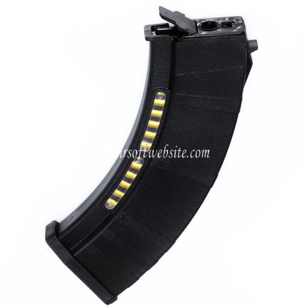 CYMA 600 Billes Polymère Hi-Cap Chargeur avec écran factice Convient pour AK Série AEG Fusil Airsoft Noir