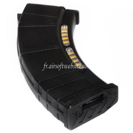 CYMA 600 Billes Polymère Hi-Cap Chargeur avec écran factice Convient pour AK Série AEG Fusil Airsoft Noir