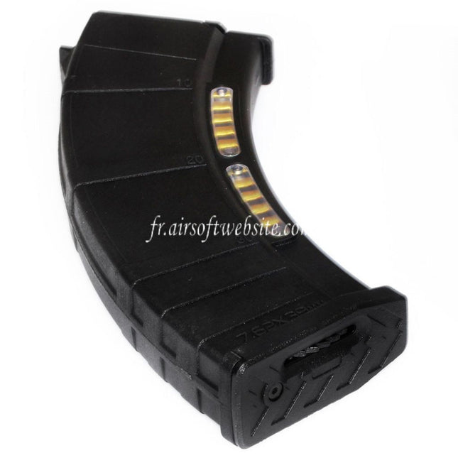 CYMA 600 Billes Polymère Hi-Cap Chargeur avec écran factice Convient pour AK Série AEG Fusil Airsoft Noir