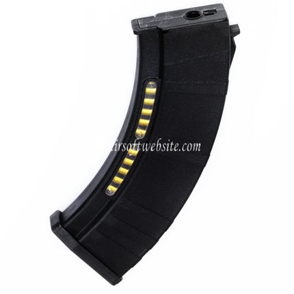 CYMA 220 Billes Polymère Mid-Cap Chargeur avec écran factice Convient pour AK Série AEG Fusil Airsoft Noir