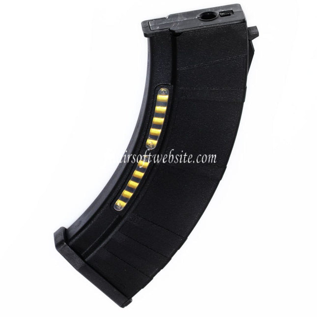 CYMA 220 Billes Polymère Mid-Cap Chargeur avec écran factice Convient pour AK Série AEG Fusil Airsoft Noir