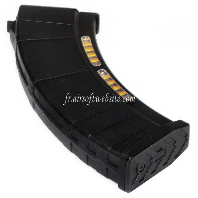 CYMA 220 Billes Polymère Mid-Cap Chargeur avec écran factice Convient pour AK Série AEG Fusil Airsoft Noir