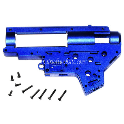 CYMA CNC Aluminum 8mm QD Vitesse Boîte Boîtier Convient pour CYMA Platinum Série M4 QBS Série AEG Fusil Airsoft Bleu