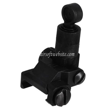CYMA KAC Style Micro 600m Folding Rear Sight Fits 20mm 1913 Picatinny Rail M4 M16 AEG Airsoft Rifle