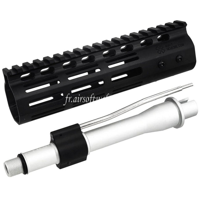 CYMA CGS Noveske SBR NSR7 (7) M-Lok Rail de Garde-Main avec Canon Extérieur Convient pour CYMA CGS AR M4 Tokyo Marui M4 MWS GBB Fusil Airsoft