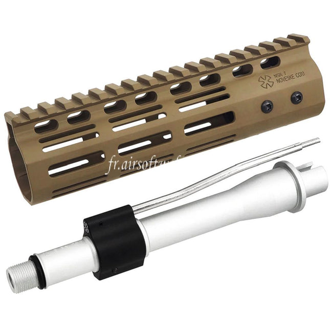 CYMA CGS Noveske SBR NSR7 (7) M-Lok Rail de Garde-Main avec Canon Extérieur Convient pour CYMA CGS AR M4 Tokyo Marui M4 MWS GBB Fusil Airsoft