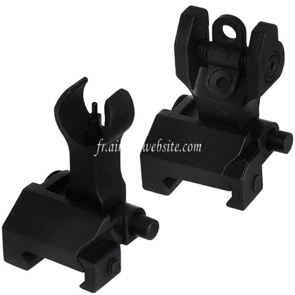 CYMA Metall Klappvisier Battle Sight Passend für 20mm 1913 Picatinny Schiene M4 M16 AEG Airsoft Gewehr