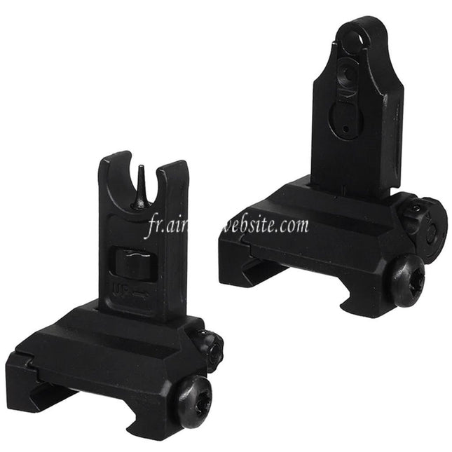 CYMA Métal Spikes Rabattable Guidon Hausse Convient pour 20mm 1913 Picatinny Rail M4 M16 AEG Fusil Airsoft