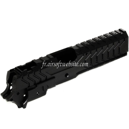 5KU CNC Aluminium Matrix Style Glissière et Milieu Châssis Set Convient pour Tokyo Marui Hi-Capa Série GBB Pistolet Airsoft