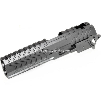 5KU CNC Aluminium Matrix Style Glissière et Milieu Châssis Set Convient pour Tokyo Marui Hi-Capa Série GBB Pistolet Airsoft