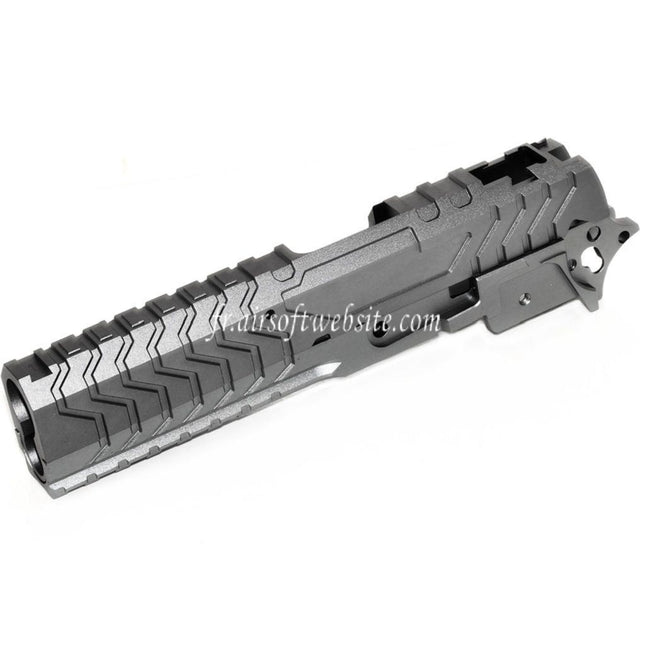 5KU CNC Aluminium Matrix Style Glissière et Milieu Châssis Set Convient pour Tokyo Marui Hi-Capa Série GBB Pistolet Airsoft