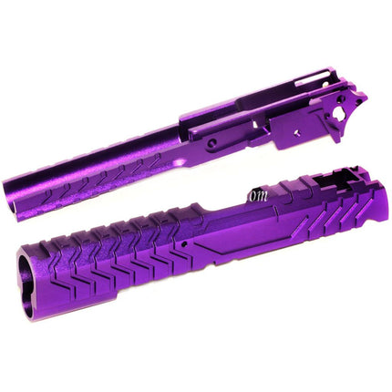 5KU CNC Aluminium Matrix Style Glissière et Milieu Châssis Set Convient pour Tokyo Marui Hi-Capa Série GBB Pistolet Airsoft