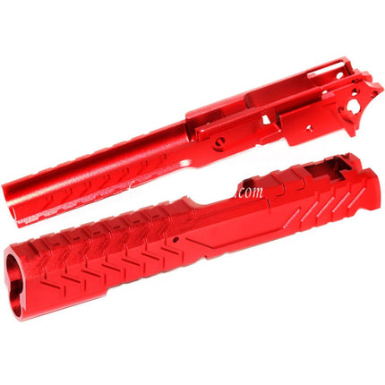 5KU CNC Aluminium Matrix Style Glissière et Milieu Châssis Set Convient pour Tokyo Marui Hi-Capa Série GBB Pistolet Airsoft