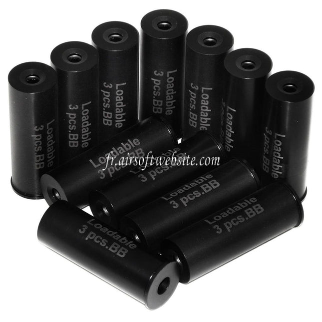 APS 12pièces 3 Billes Chasse Cartouche Convient pour APS Striker 12 CAM870 MK2 Shotgun Airsoft