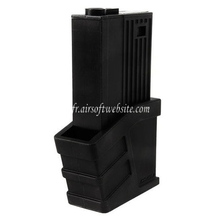 CSI AIRSOFT 225 Kugeln Polymer Hi-Cap Magazin Passend für CSI XR-5 Serie AEG Gewehr Schwarz