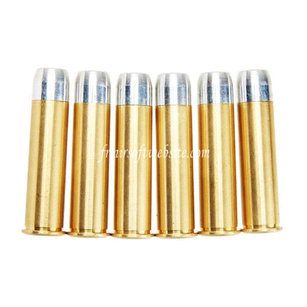 King Arms 6 Stück Metallpatronen Set Passend für King Arms Python.357 Version 2 Serie Gas Airsoft Revolver