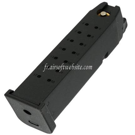 KJ WORKS 24 Billes Gaz Chargeure Convient pour KP-13 KP-17 KP-18 G17 G18C G34 G35 Série GBB Pistolet Airsoft Noir