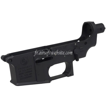 E&C COLT M4A1 Métal Bas Boîtier (CNC Logo) Convient pour E&C E-Bolt Système AR M4 M16 Série AEG Fusil Airsoft Noir