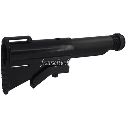 CYMA CGS N23 Raccourcie Crosse avec Tube à 5-Positions Convient pour CYMA CGS Tokyo Marui M4 Série MWS GBB Fusil Noir