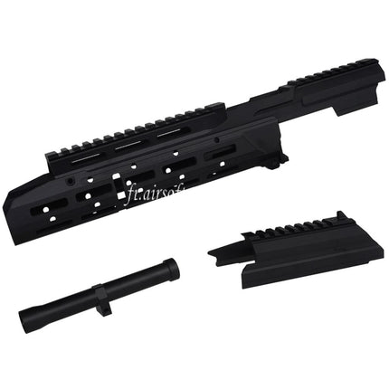 5KU Chassis SAG Style MK3 Monolithic M-Lok Garde-Main Rail Système Railed Couvre Poussière Set Convient pour Tokyo Marui AKM GBB Série Fusils Airsoft Noir
