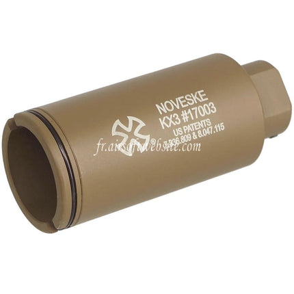 APS EMG Licensed Noveske KX3 Adjustable Sound Amplifier Muzzle Brake Flash Hider Fits for -14mm CCW Counter Clockwise Airsoft Rifle Barrel Black