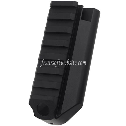 C&C TAC CNC Aluminium 7-Slot 20mm M1913 Picatinny Rail Stock Adapter Geeignet für Guns Modify GM Cybergun FN HERSTAL SCAR-L MK2 Serie GBB Gewehre