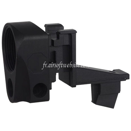 5KU Aluminium 4-Slot 20mm M1913 Picatinny Schiene Schaftadapter Passend für M4 Tube Toyko Marui AKM Serie GBB Gewehre