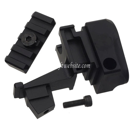 5KU Aluminium 4-Slot 20mm M1913 Picatinny Schiene Schaftadapter Passend für M4 Tube Toyko Marui AKM Serie GBB Gewehre