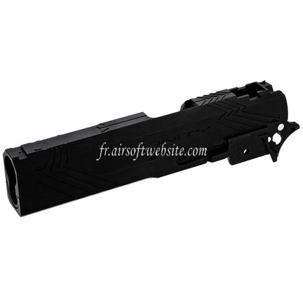 Tiger Soul CNC Aluminum INF Venom Mid-Frame Slide Set Suitable for Toyko Marui Hi-Capa Series GBB Airsoft Pistol