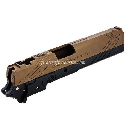 Tiger Soul CNC Aluminum INF Venom Mid-Frame Slide Set Suitable for Toyko Marui Hi-Capa Series GBB Airsoft Pistol
