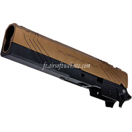 Tiger Soul CNC Aluminum INF Venom Mid-Frame Slide Set Suitable for Toyko Marui Hi-Capa Series GBB Airsoft Pistol